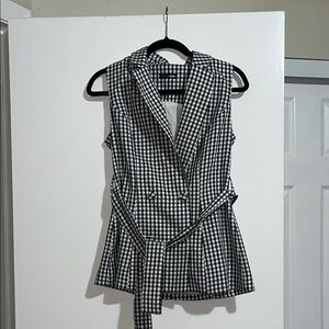 Fashion Nova Houndstooth Pattern Blazer and Shorts